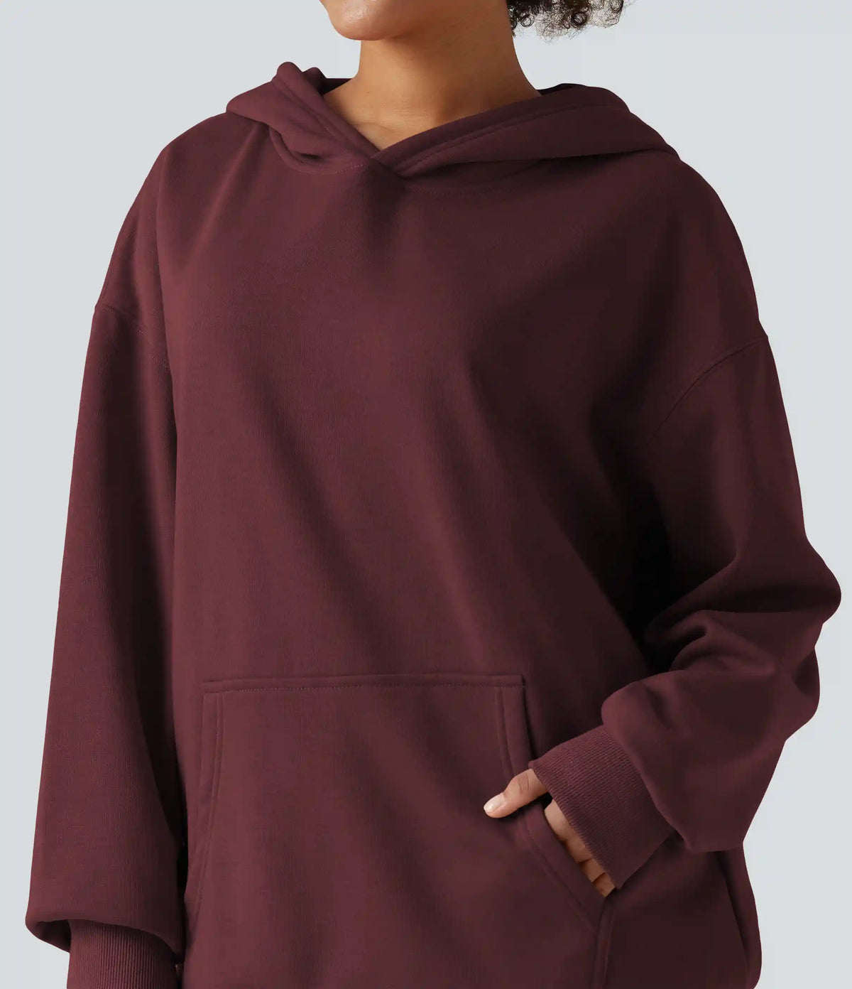 Hooded Long Sleeve Fleece Casual Sweatshirt