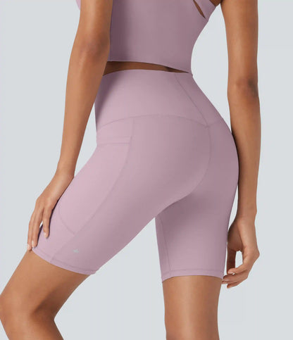 Halara UltraSculpt™ Cool Quick Dry High Waisted Tummy Control Training Biker Shorts 7'' with Pockets-UPF50+