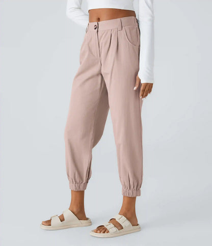 Mid Rise Casual Joggers with Pockets