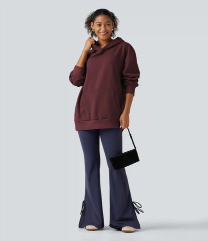 Hooded Long Sleeve Fleece Casual Sweatshirt