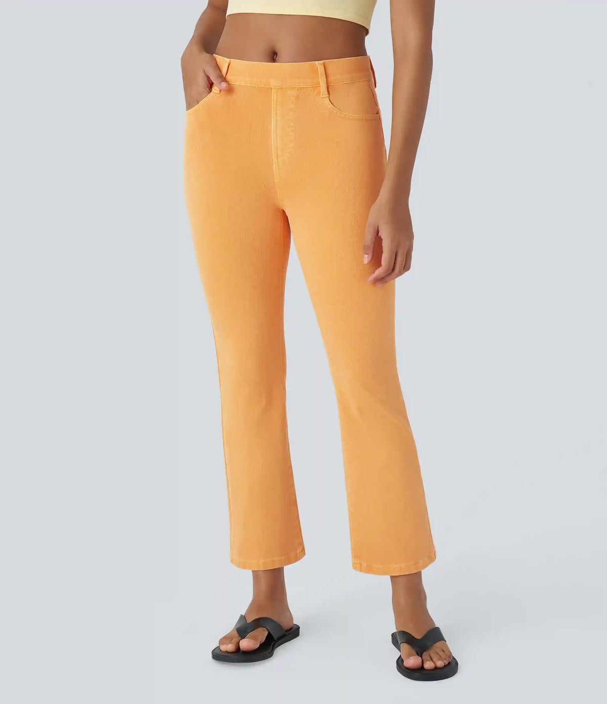 Halara Flex™ High Waisted Pockets Colorful Casual Bootcut Jeans