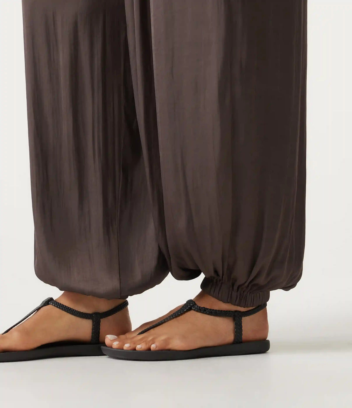 Mid Rise Ruched Casual Joggers with Pockets