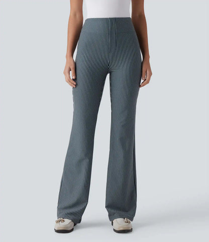 Halara Flex™ High Waisted Striped Work Flare Pants with Pockets