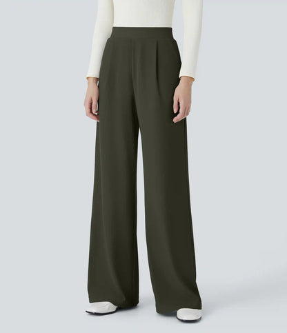 Halara Flex™ High Waisted Body Sculpt Waist-Slimming Pocket Wide Leg Micro Waffle Work Pants