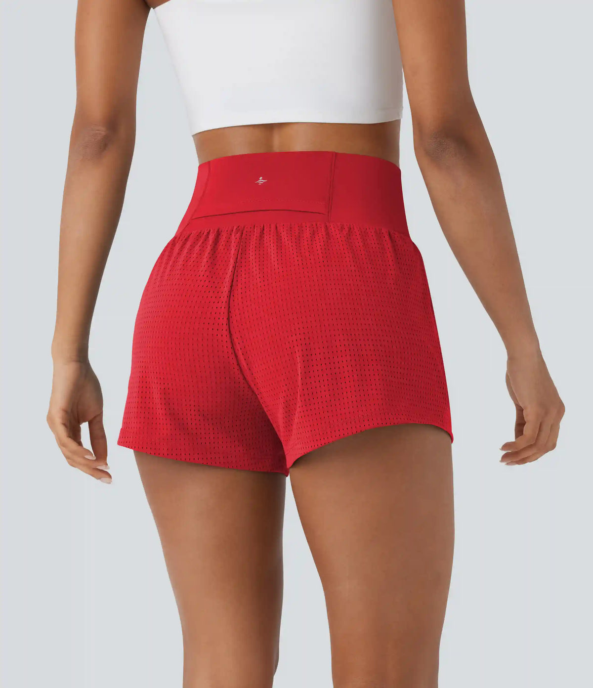 Super High Waisted Tummy Control Perforated 2-in-1 Yoga Shorts
