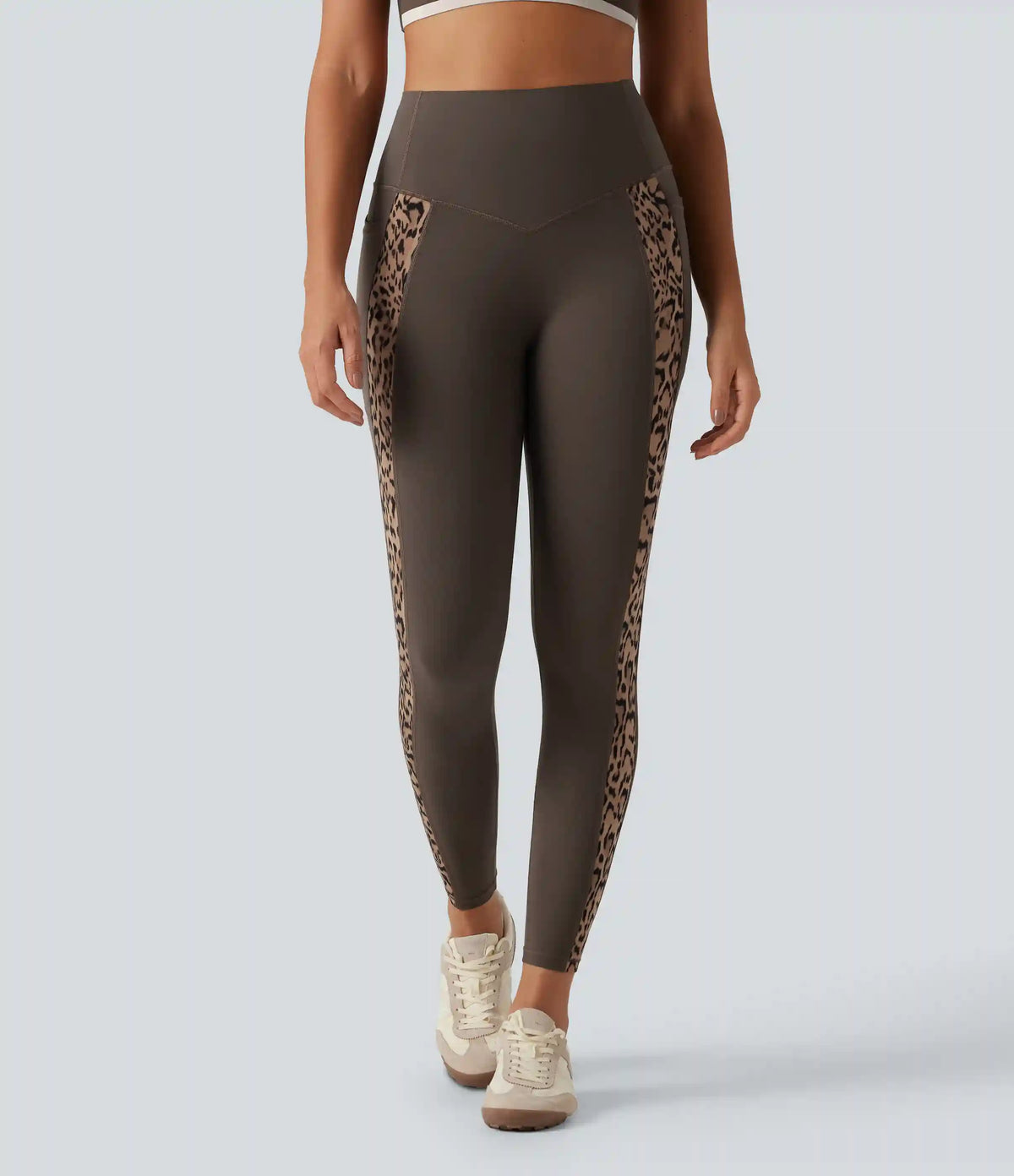Halara UltraSculpt™ Leopard Print High Waisted Tummy Control Butt Lifting Yoga Leggings with Pockets