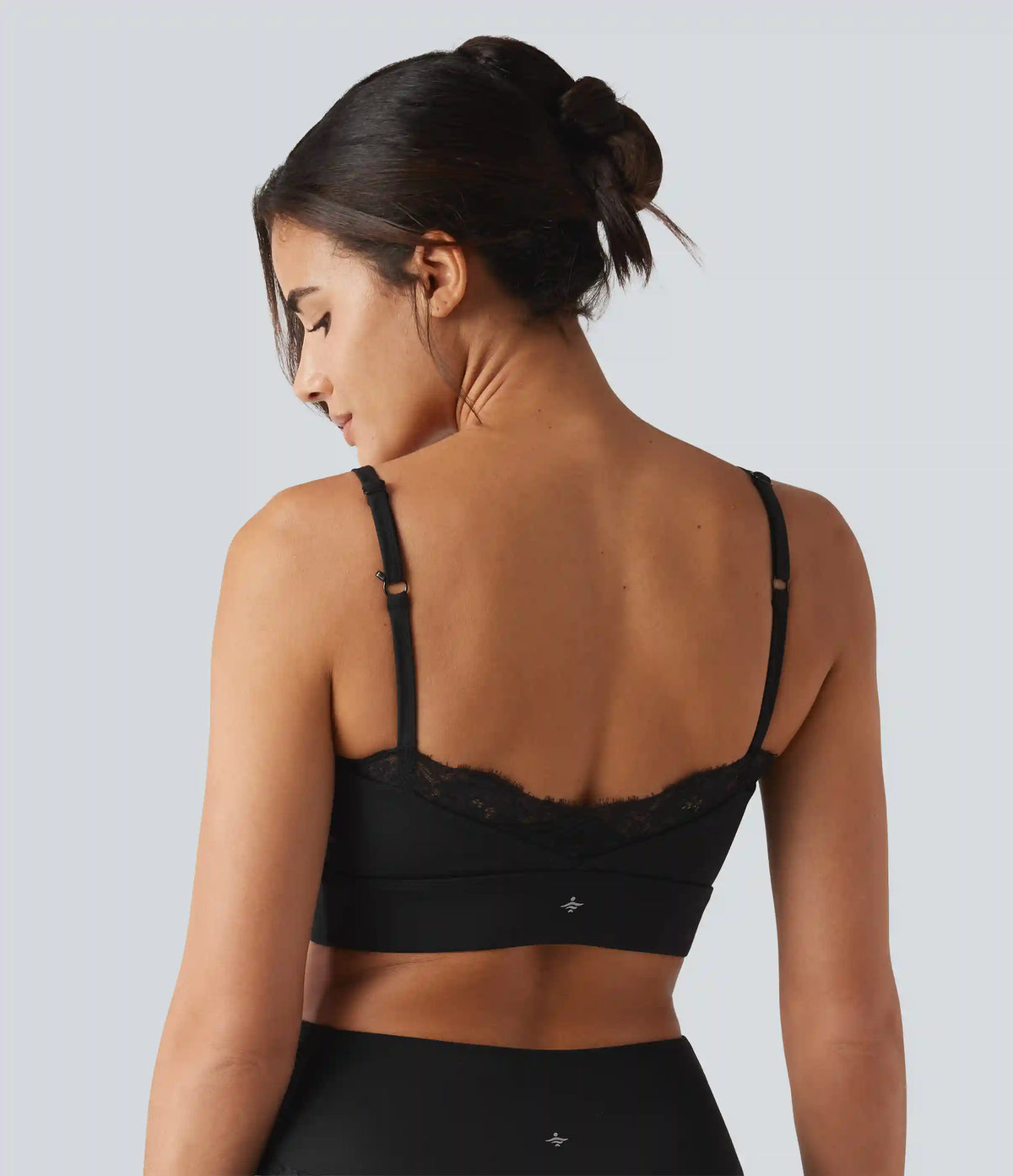 SoftlyZero™ Airy Light Support Sweetheart Neck Contrast Lace Built-in Bra InstantCool Workout Sports Bra-UPF50+