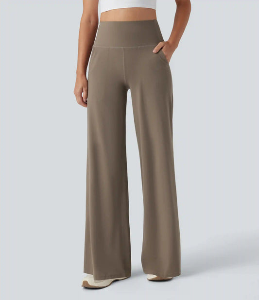 Halara UltraSculpt™ High Waisted Tummy Control Wide Leg Yoga Pants with Pockets