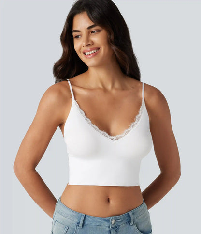 OneForm Seamless Flow Low Support Contrast Lace Casual Sports Bra