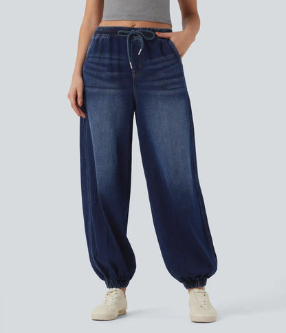 Halara Flex™ Mid Rise Drawstring Casual Sweatpants Jeans with Pockets