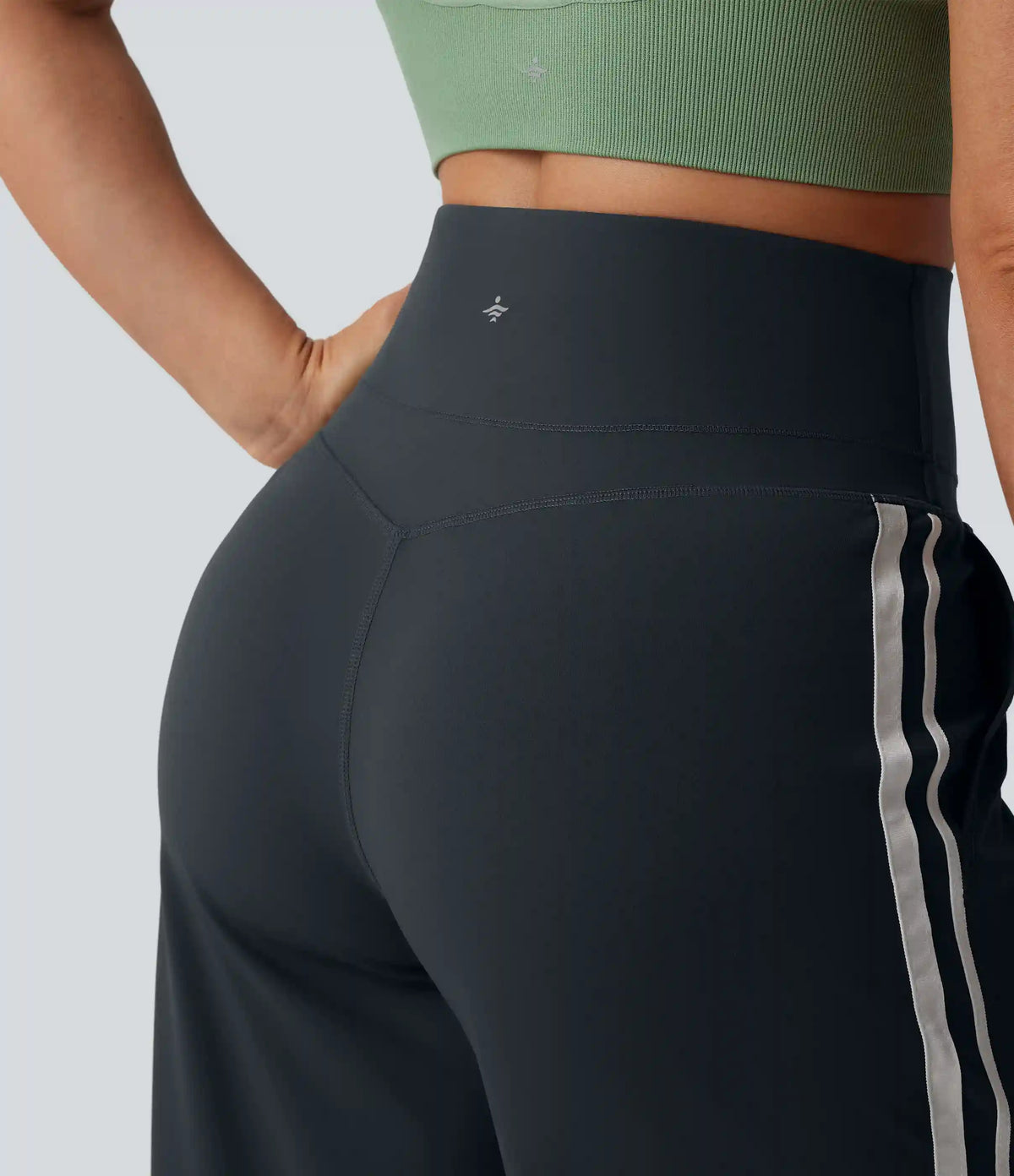 Halara UltraSculpt™ High Waisted Tummy Control Color Block Stripes Yoga Baggy Pants with Pockets