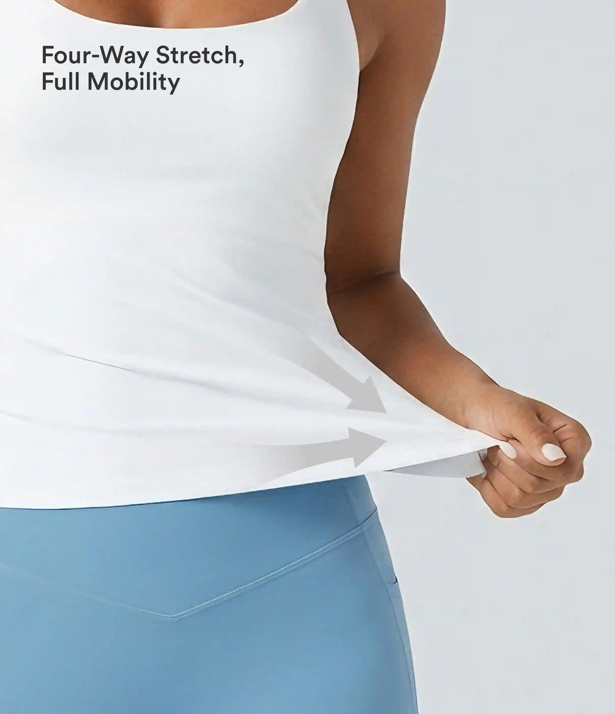 Scoop Neck Crisscross Back Crossover Hem Yoga Cami Top