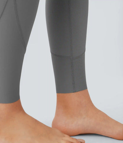 SoftlyZero™ Super High Waisted Back Crossover Pocket 7/8 Yoga Maternity Leggings