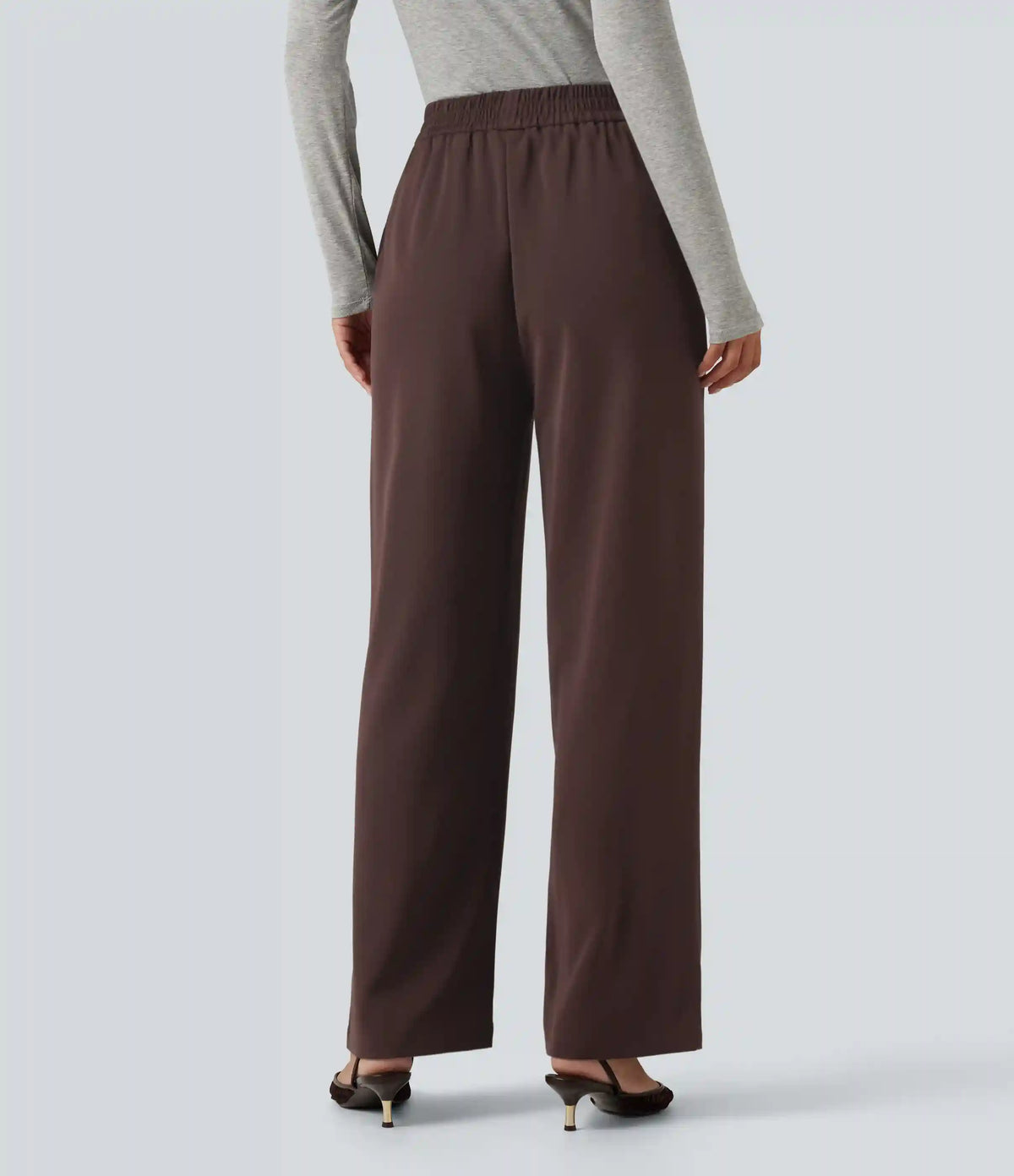 High Waisted Work Tapered Pants with Pockets
