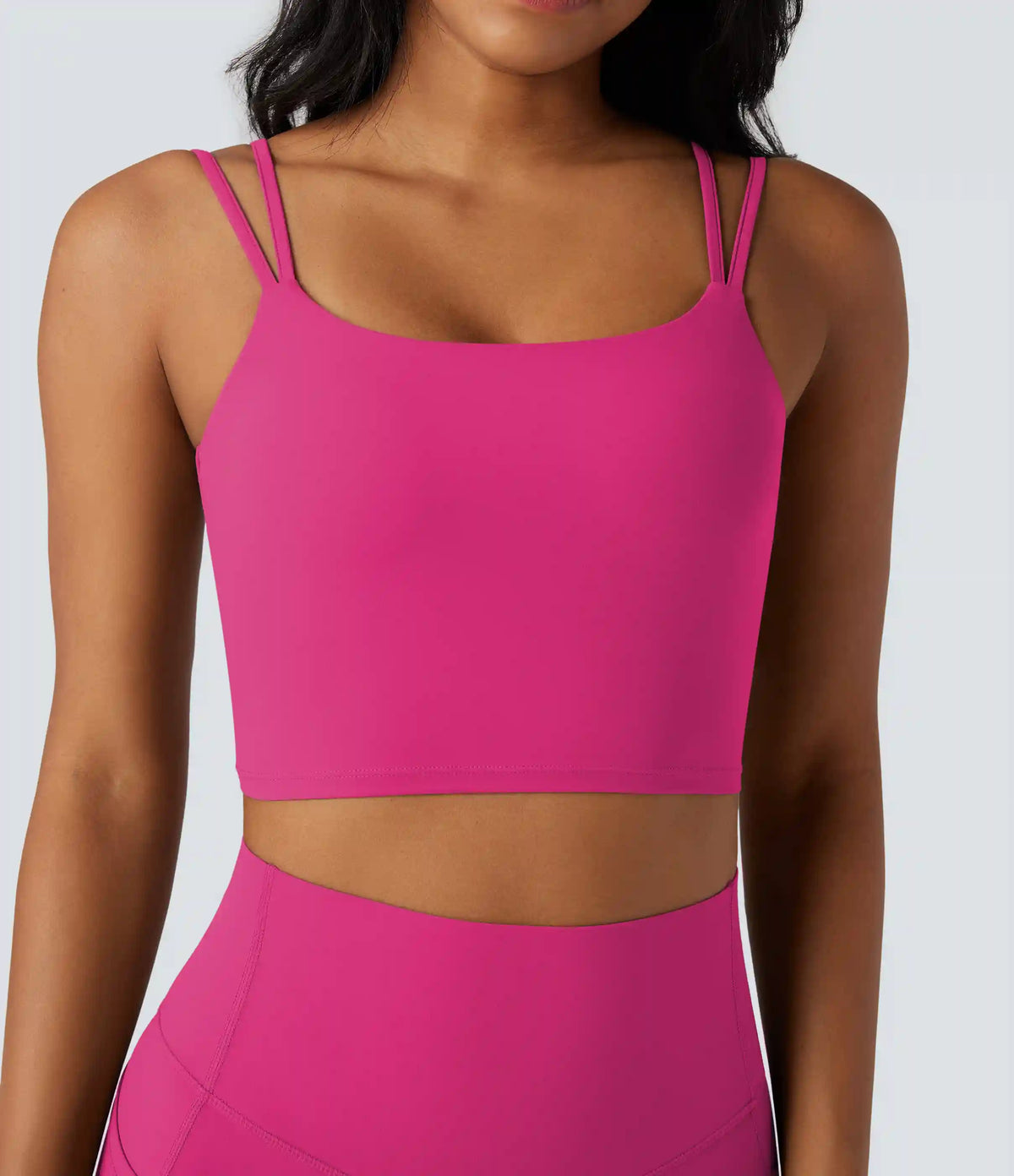 Halara UltraSculpt™ Double Straps Twisted Backless Cropped Yoga Tank Top