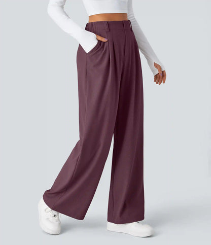 Halara Flex™ High Waisted Pocket Wide Leg Waffle Work Pants