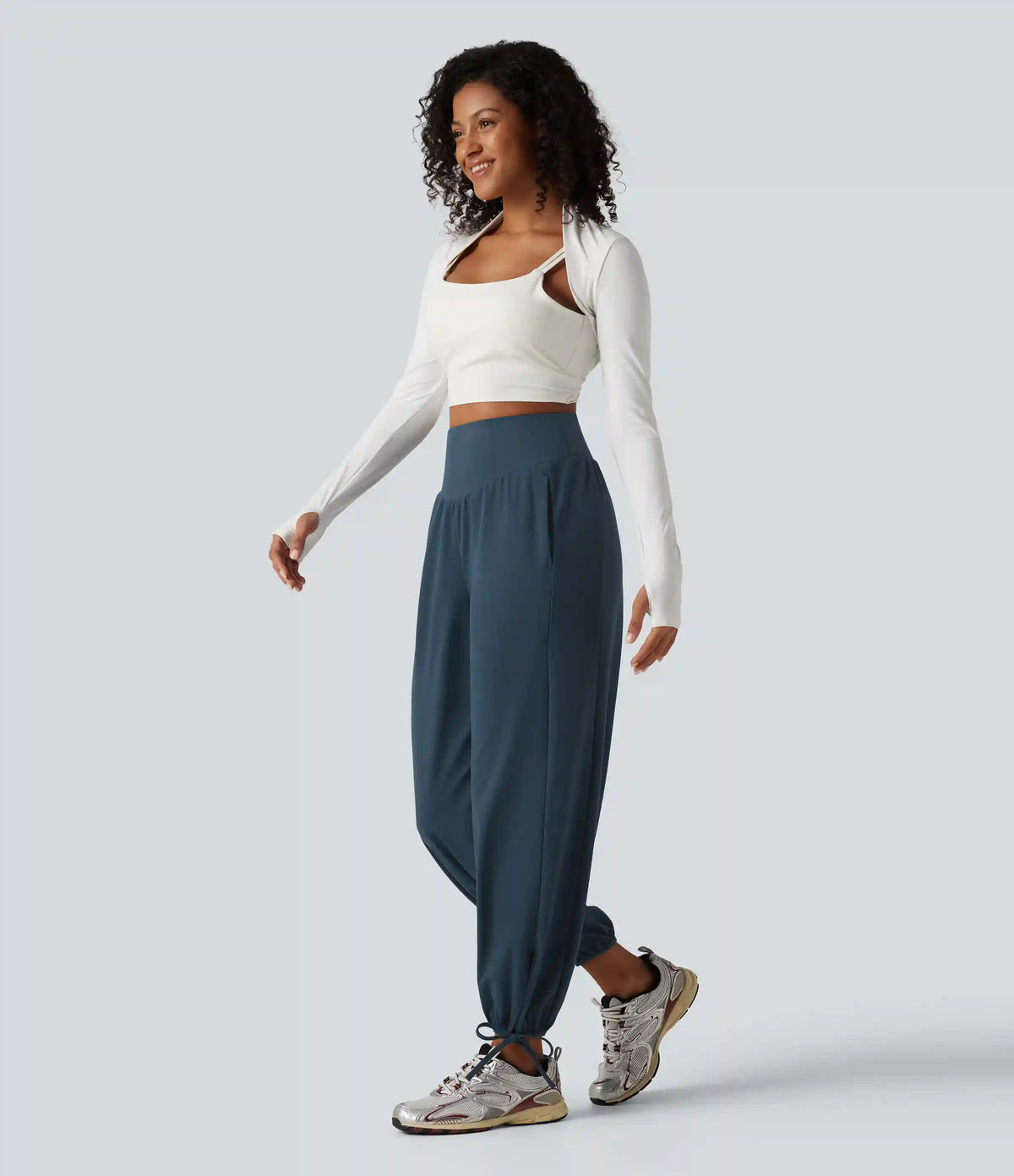 Halara UltraSculpt™ High Waisted Lace Up Yoga Joggers with Pockets