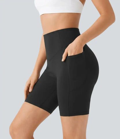 Halara UltraSculpt™ High Waisted Scrunch Butt Lifting Tummy Control Side Pocket Shaping Workout Biker Shorts 7''