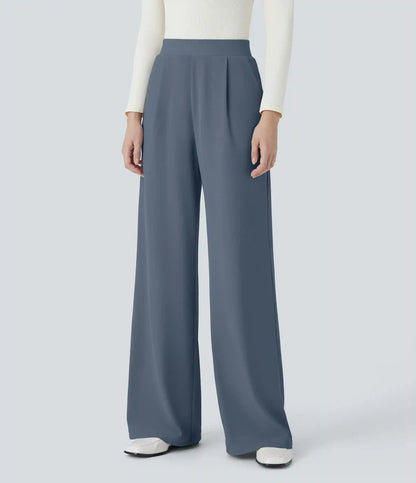 Halara Flex™ High Waisted Body Sculpt Waist-Slimming Pocket Wide Leg Micro Waffle Work Pants