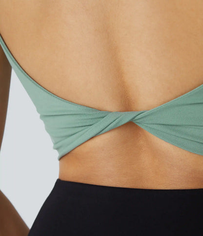 Double Straps Cropped Yoga Tank Top