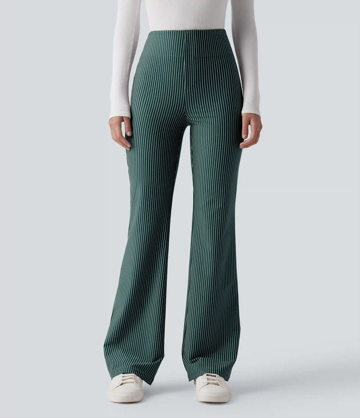 Halara Flex™ High Waisted Striped Work Flare Pants with Pockets