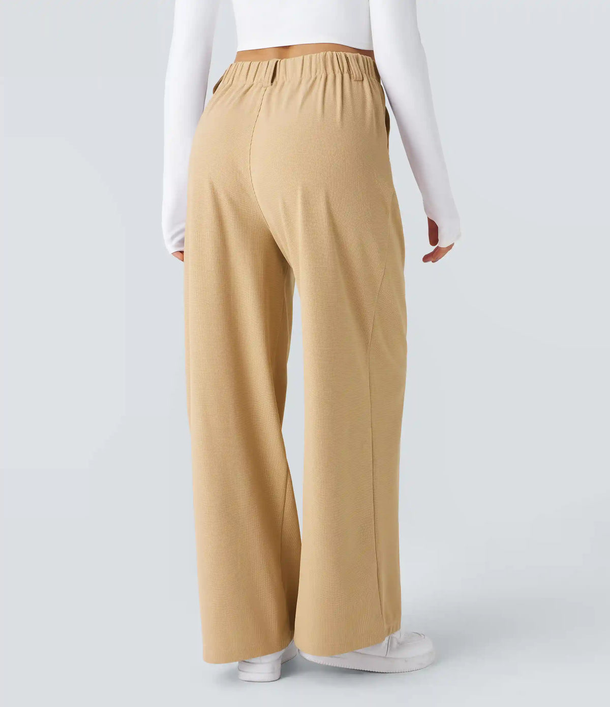 Halara Flex™ High Waisted Pocket Wide Leg Waffle Work Pants