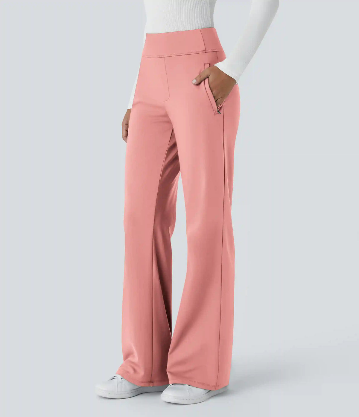 Halara Flex™ DayStretch Mid Rise Side Zipper Pocket Work Flare Pants