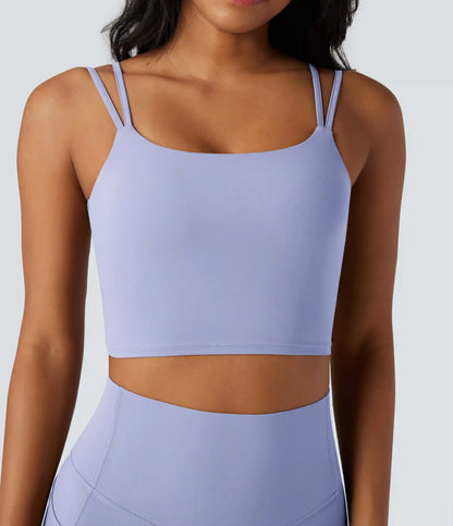 Halara UltraSculpt™ Double Straps Twisted Backless Cropped Yoga Tank Top