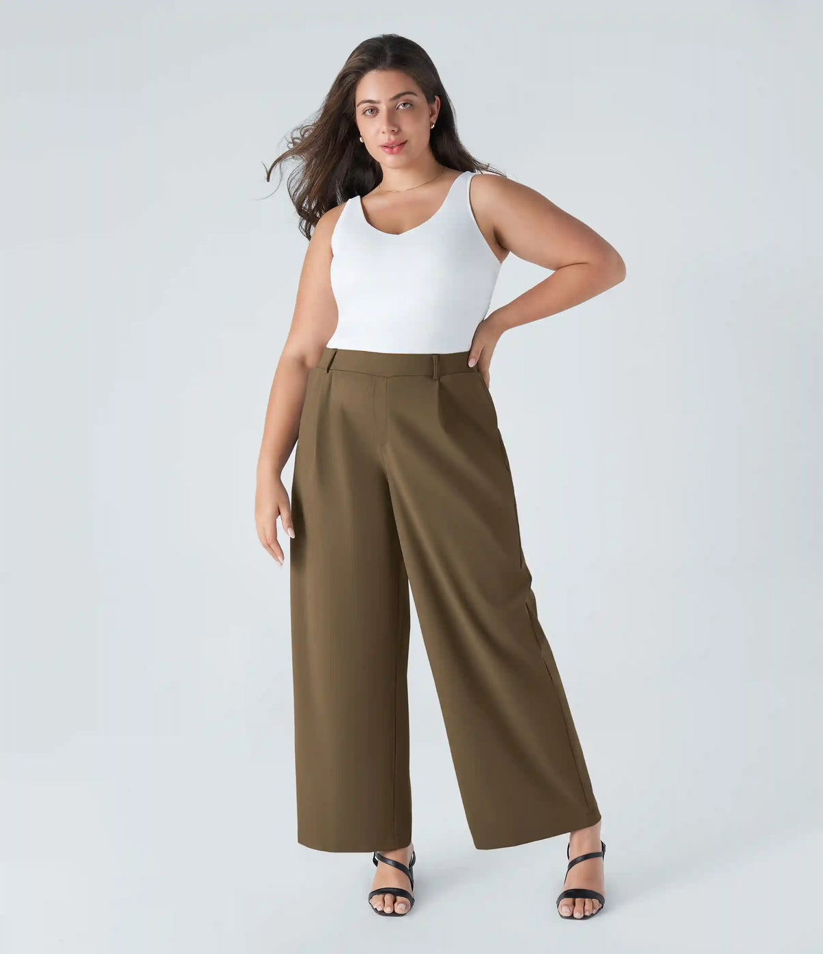 Halara Flex™ DayStretch High Waisted Pocket Straight Leg Work Plus Size Pants