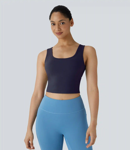 U Neck Crossover Barre Ballet Dance Tank Top A-D Cups