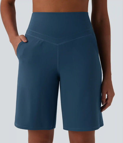 Halara UltraSculpt™ High Waisted Tummy Control Yoga Bermuda Shorts 10'' with Pockets