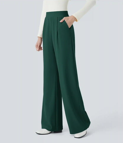 Halara Flex™ High Waisted Body Sculpt Waist-Slimming Pocket Wide Leg Micro Waffle Work Pants