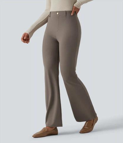 High Waisted Flare Work Pants