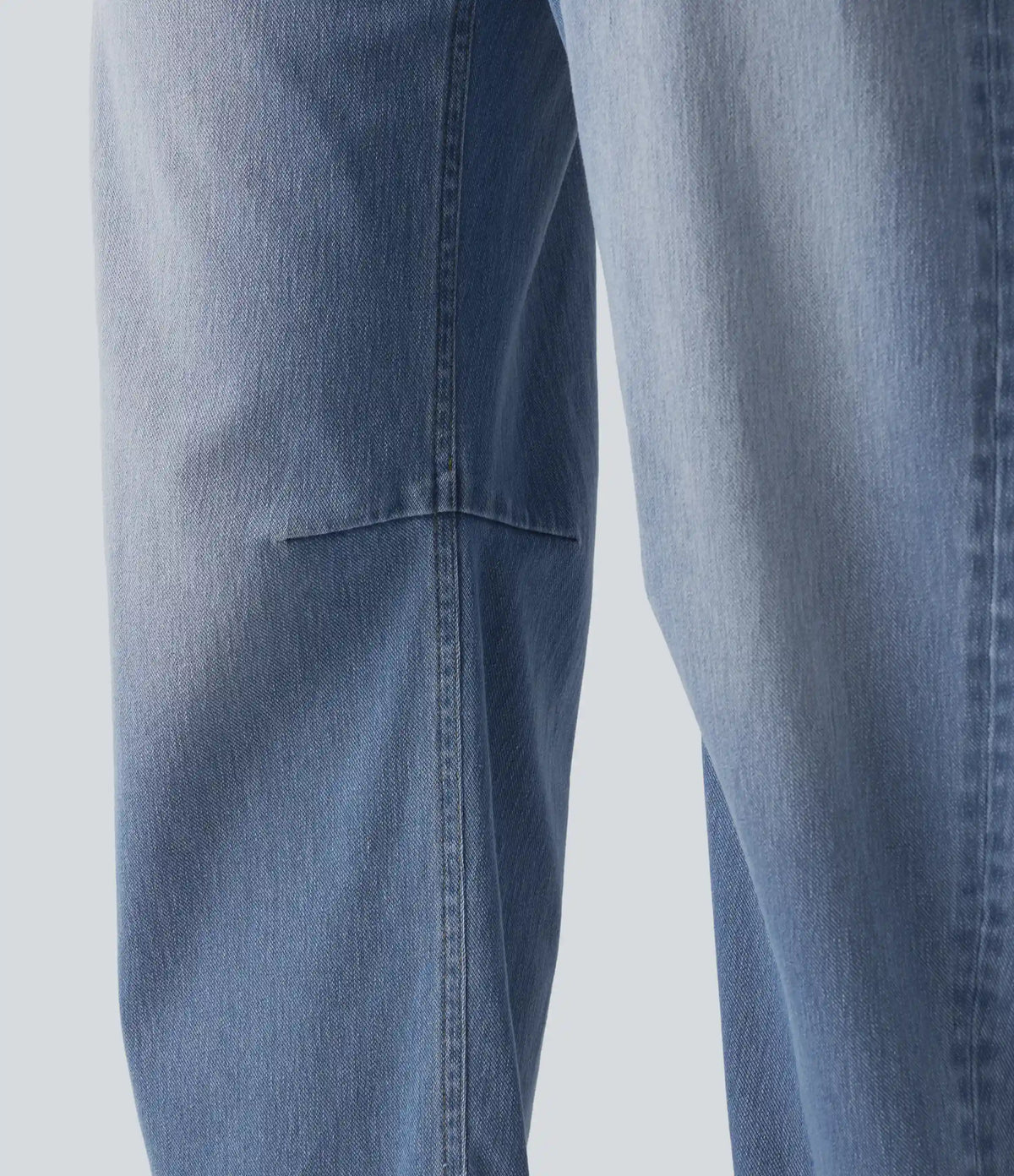 Halara Flex™ Mid Rise Barrel Leg Washed Casual Jeans with Pockets
