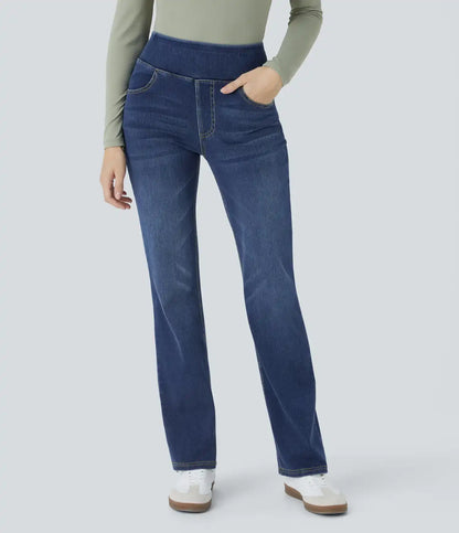 Halara Flex™ High Waisted Pockets Washed Casual Bootcut Jeans