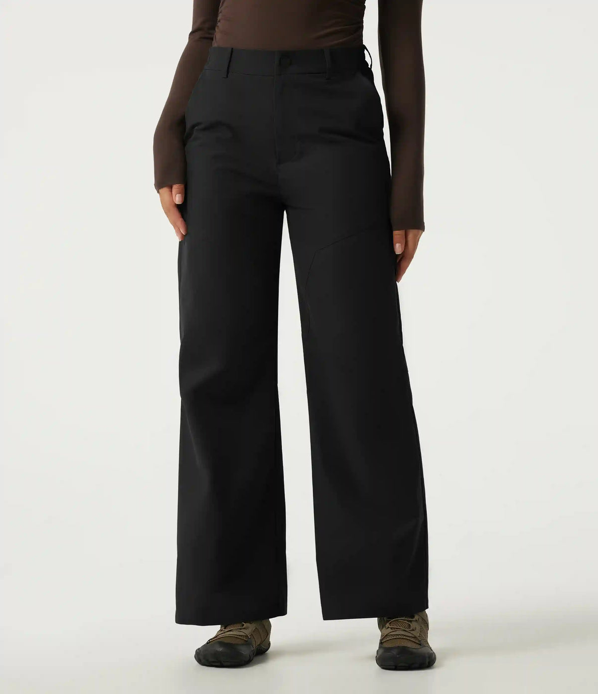 High Waisted Wide Leg Hiking Pants with Pockets