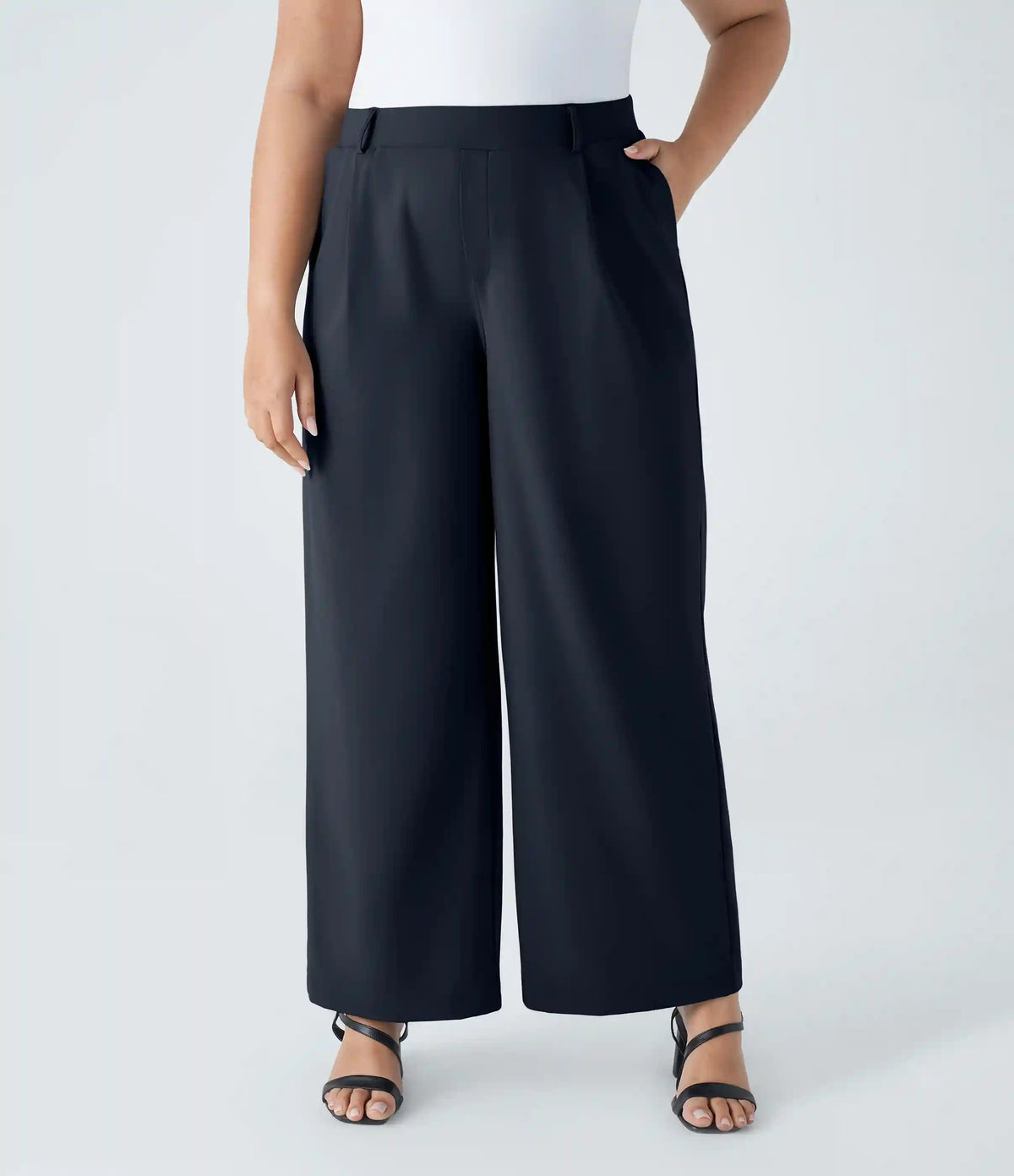 Halara Flex™ DayStretch High Waisted Pocket Straight Leg Work Plus Size Pants
