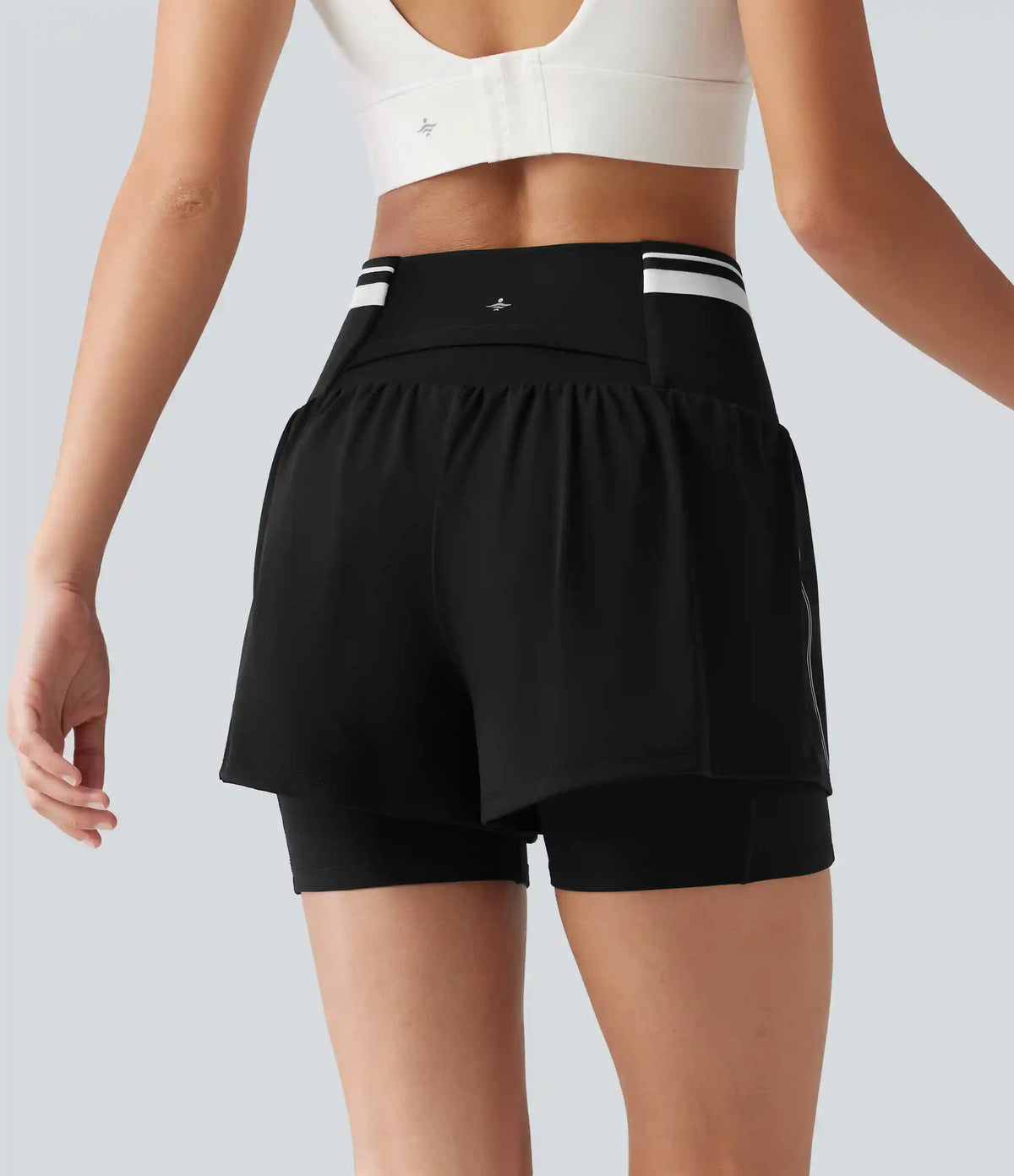 SoftlyZero™ Airy Reflective Super High Waisted Tummy Control 2-in-1 Cool Touch Workout Shorts 5'' with Pockets