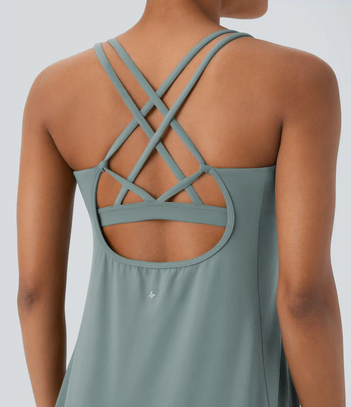 SoftlyZero™ Plush Cut Out Pocket 2-Piece Mini Yoga Active Dress