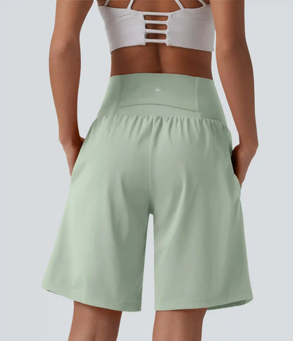 SoftlyZero™ Airy Super High Waisted 2-in-1 InstantCool Yoga Shorts 9" with Pockets