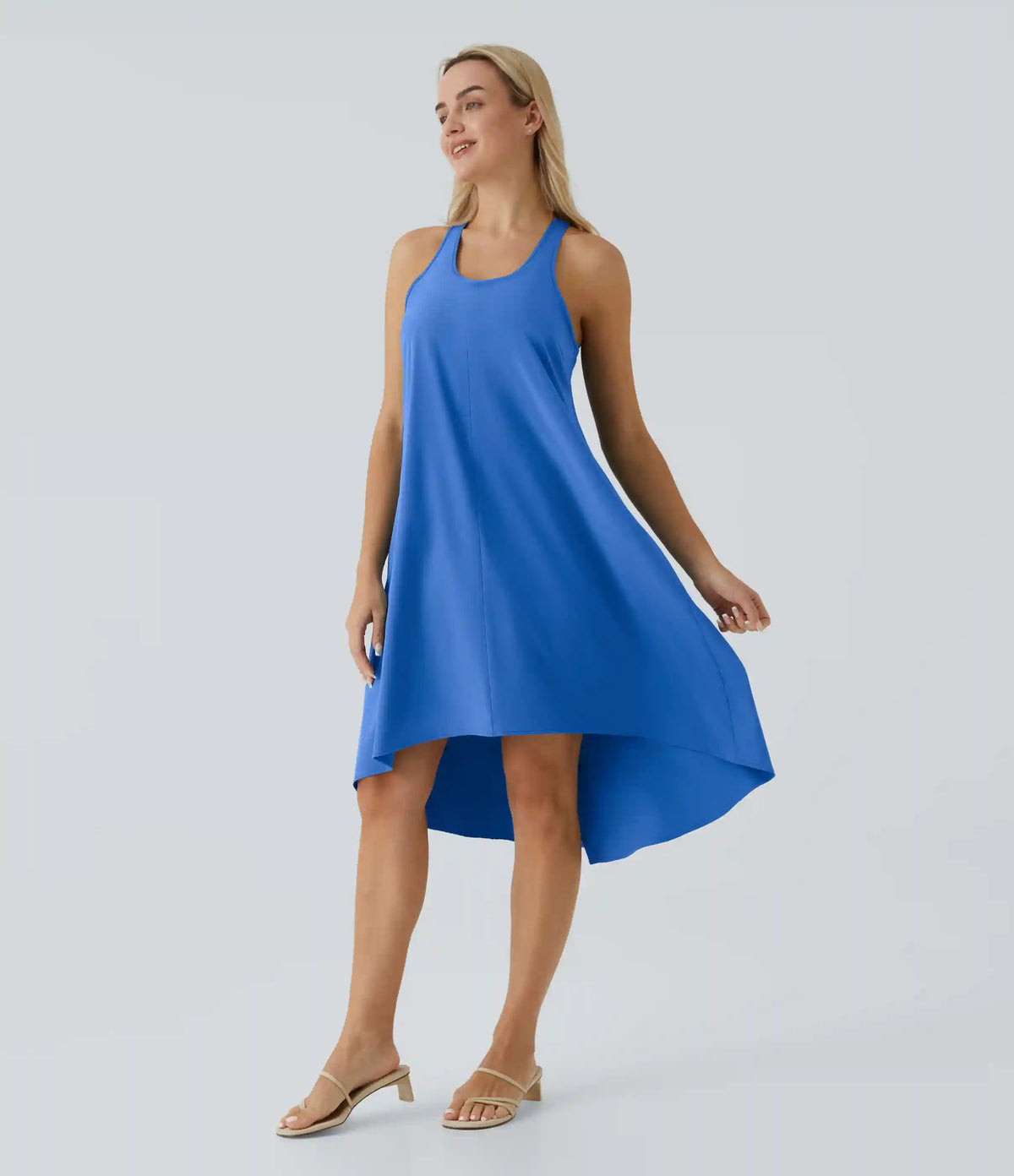 Breezeful™ RacerPocket High Low Flowy Midi Quick Dry Casual Dress