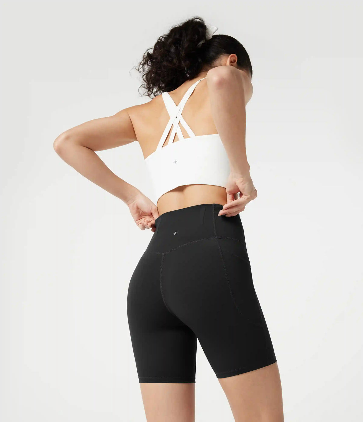 Halara UltraSculpt™ High Waisted Anti-Roll Tummy Control Shaping Workout Biker Shorts 7'' with Pockets