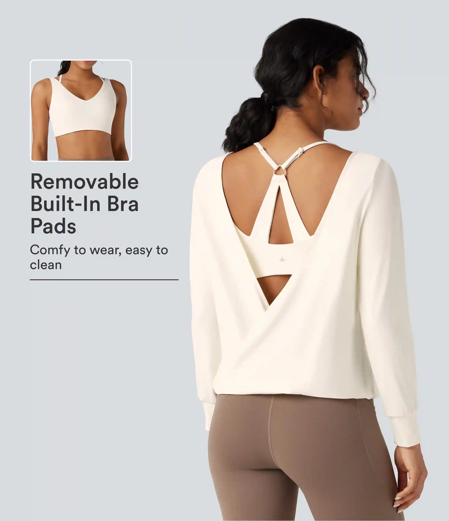 SoftlyZero™ Airy Cut-out Back 2-Piece Yoga Sports Top