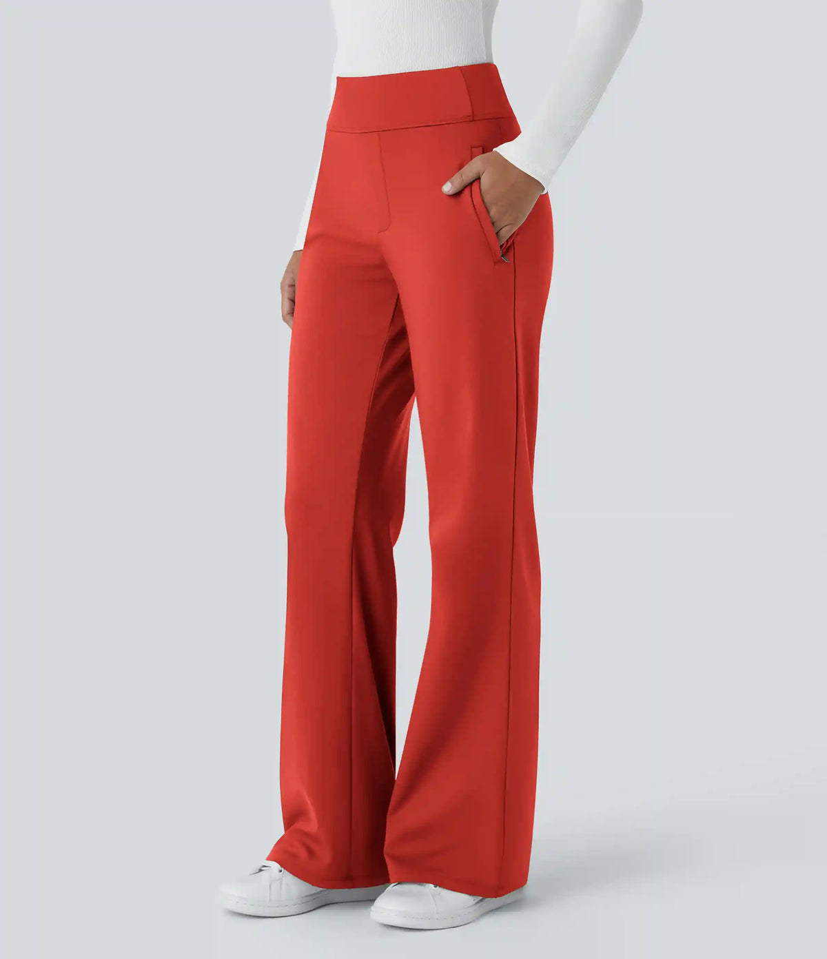 Halara Flex™ DayStretch Mid Rise Side Zipper Pocket Work Flare Pants