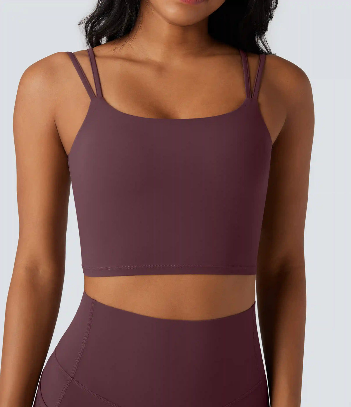 Halara UltraSculpt™ Double Straps Twisted Backless Cropped Yoga Tank Top