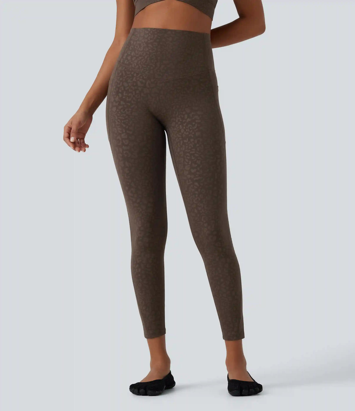 Halara UltraSculpt™ Leopard Print High Waisted Tummy Control Yoga Leggings with Pockets