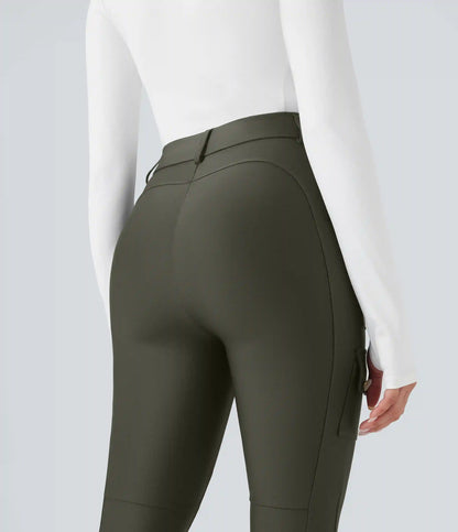 High Waisted Sheen 7/8 Leggings with Pockets