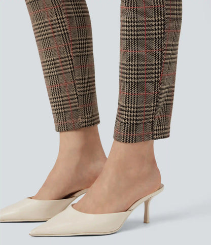 Halara Flex™ High Waisted Pocket Houndstooth Plaid Skinny Work Pants