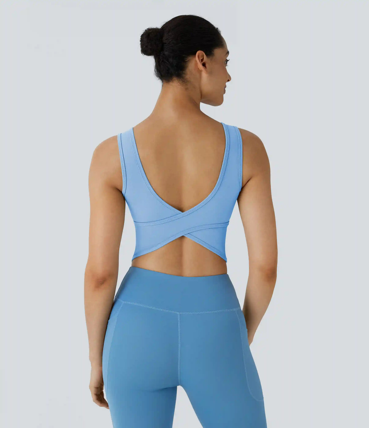 U Neck Crossover Barre Ballet Dance Tank Top A-D Cups