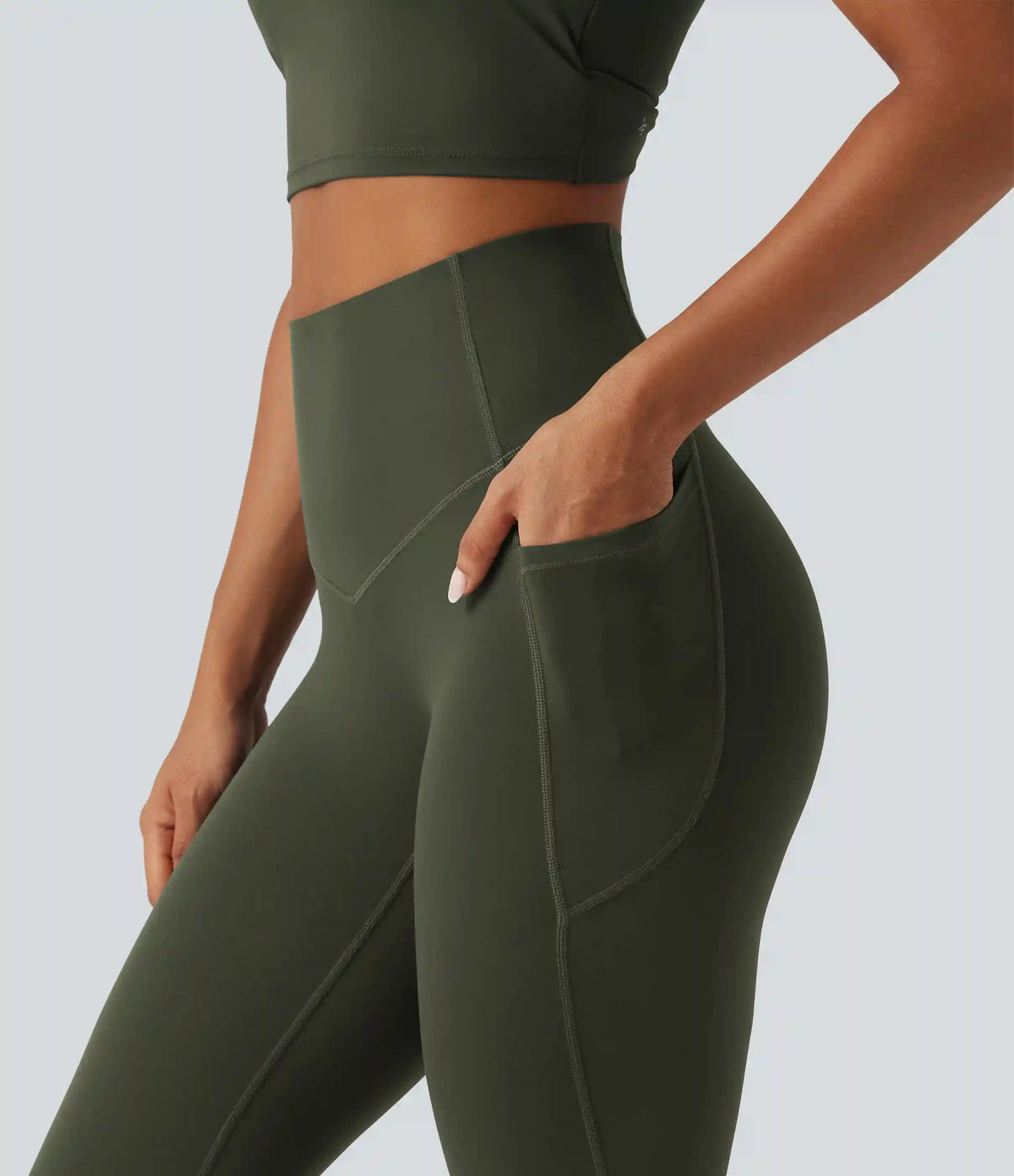 Halara UltraSculpt™ Curvy High Waisted Tummy Control Shaping Yoga Leggings with Pockets